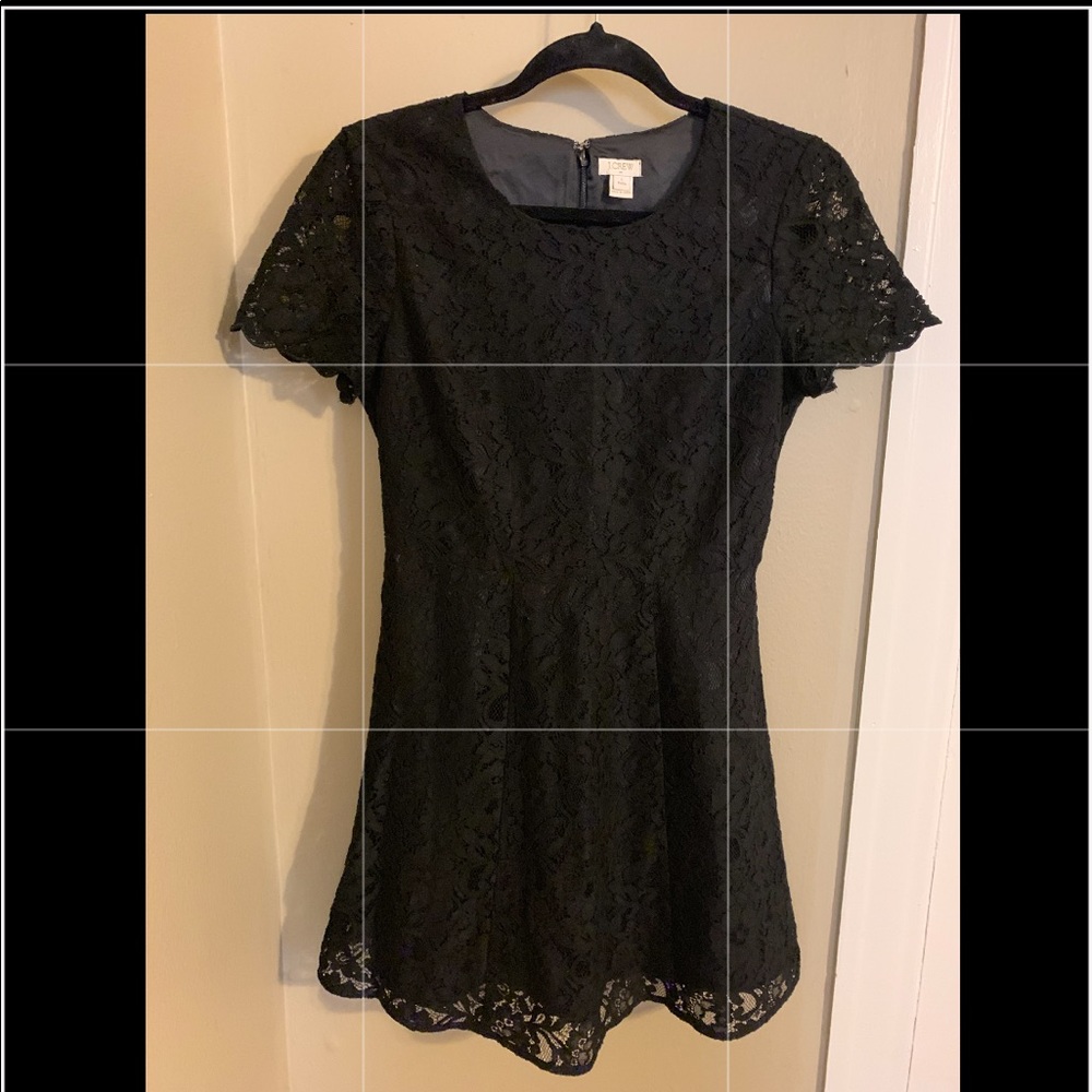 Black lace above the knee dress